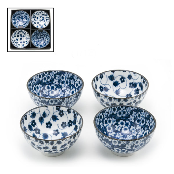 Japanese Bowl 4pc Set - 4.65"D x 2.5"H