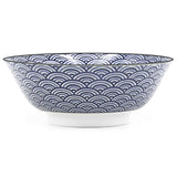 Japanese Large Bowl Luck Cat, Blue - 37 fl. oz. / 7.65"D x 2.85"H