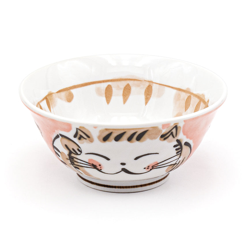 Japanese Medium Bowl - Cat, 6"Dx2.75"H