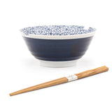 Japanese Bowl with Chopsticks - 5.75"D x 2.5"H