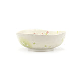 Japanese Spring Blossom Irregular Shape Ceramic Medium Bowl 4.25"D