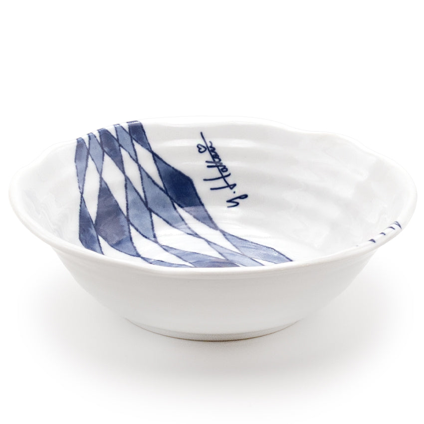 CS 5-1/2"Dx1-3/4"H BOWL PC RD (wh/bl)