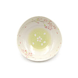 Japanese Spring Blossom Irregular Shape Ceramic Medium Bowl 4.25"D