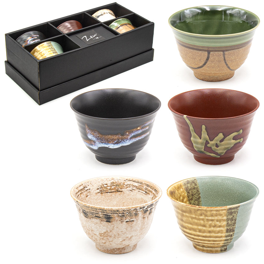 Japanese Bowl Set 5pc - 4.75"D x 3.15"H