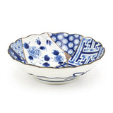 Japanese Shallow Bowls - 20 fl. oz / 6.6"D x 2"H / Aoi Yuzen