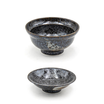 6.25"Dx4"H BOWL w/lid (bk)