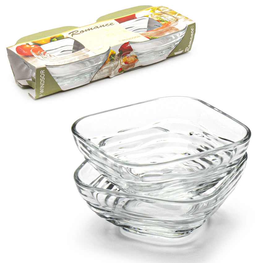 GL BOWL GLASS 2PC SQ (PB-652)