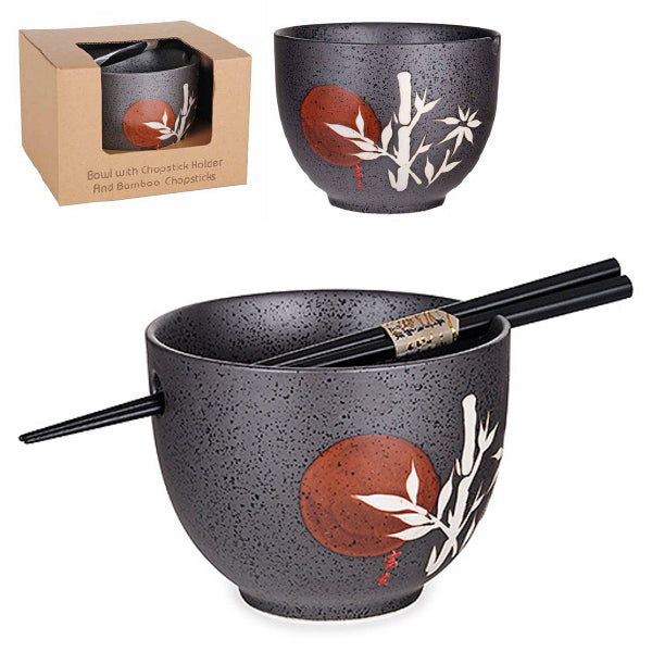 5"D BOWL W/Chops-Moonbamboo (bk)