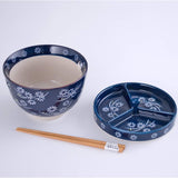 BOWL W/CHOPSTICK 6"D x 5.5"H