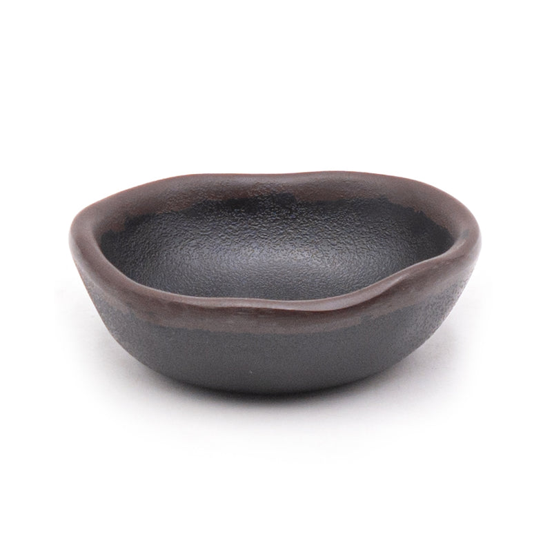 Black & Brown Tenmoku Melamine Shallow Bowl — 2 fl. oz.