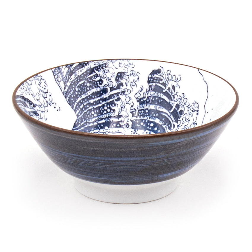 Japanese Large Bowl - 26 fl. oz. /  6.85"D x 2.85"H - Hokusi/Mt Fuji -Bulk Pak