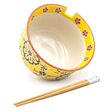 Bowl with Chopsticks - 6"D x 3.85"H