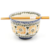 Bowl With / Chopstick - 5.25"D x 3.75"H / 7.85"L
