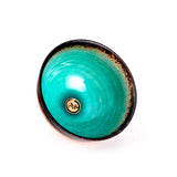 Turquoise Glazed Japanese Bowl 5"Dx3"H BOWL