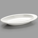 12" OVAL BOWL shallow (wt)