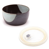 5.5"Dx2.75"H BOWL W/ PL LID (dk br)