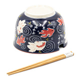 Bowl with Chopsticks - 6"D x 3.85"H