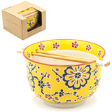 Bowl with Chopsticks - 6"D x 3.85"H
