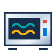 Microwave Safe colored care symbol