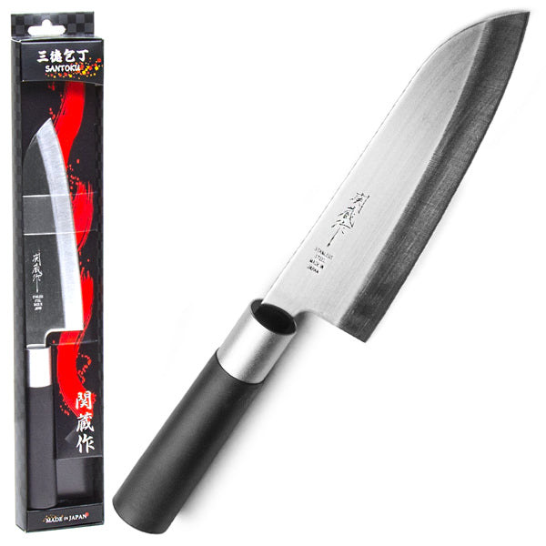 COOKING KNIFE SANTOKU SS W/pl handle (6.5")