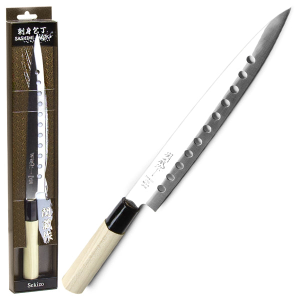 SASHIMI KNIFE W/HOLES 13.75" (9")(=SR410)