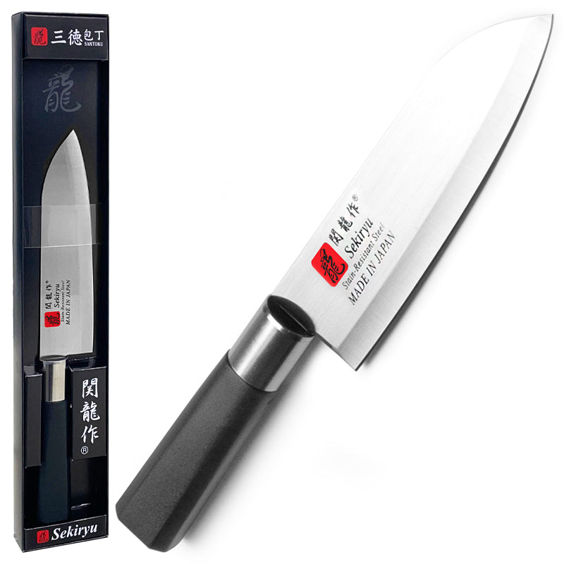 Japanese Sekiryu Santoku Knife Stainless Steel 11.5" (Blade 6.5")