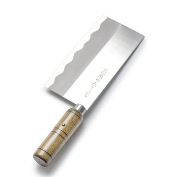 Seki Japan TSUBAZO Japanese Stainless Steel Meat Vegetable Cleaver, Butcher Knife, Shiraki Handle - 11.5"L/175mm