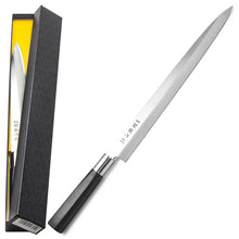11¾″ Stainless Steel Sekiryu Sashimi Knife — Black Handle