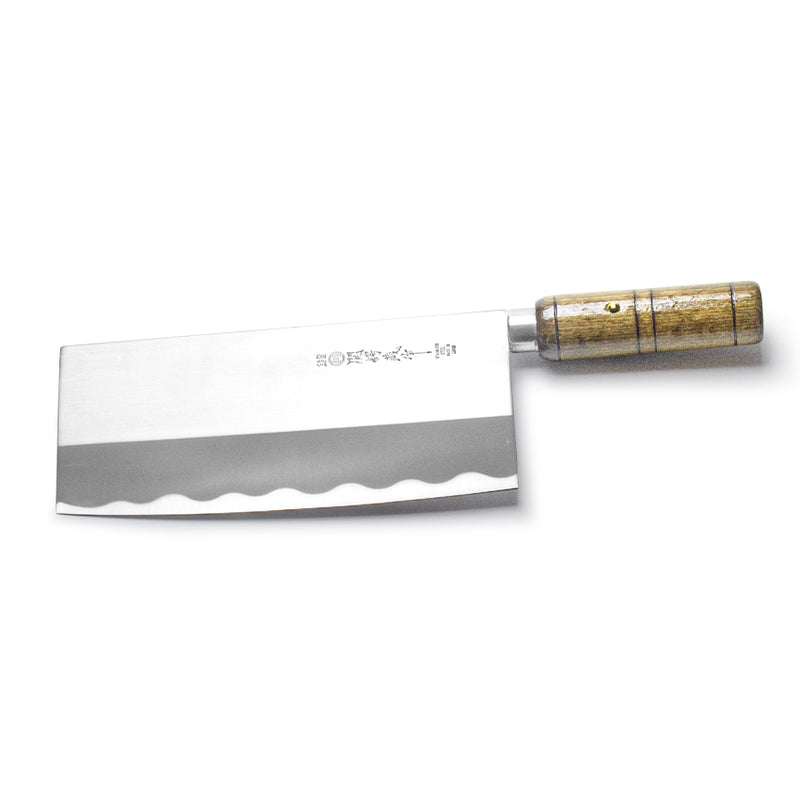 Alternate view of SR700 cleaver blade and wooden handle