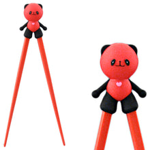 Red Panda Training Chopsticks with Silicone Topper