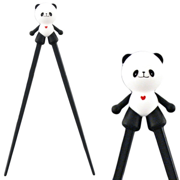 White Panda Training Chopsticks with Silicone Topper