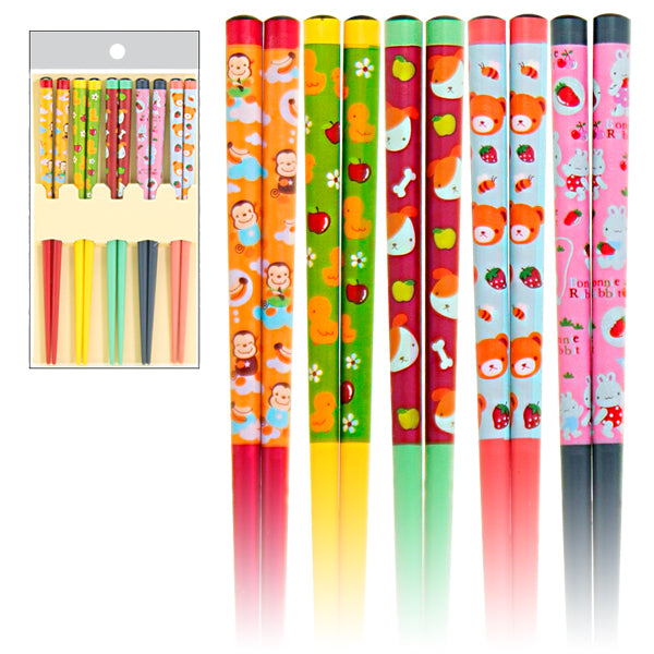 Kids’ Animal Chopstick Set, 5 Pairs
