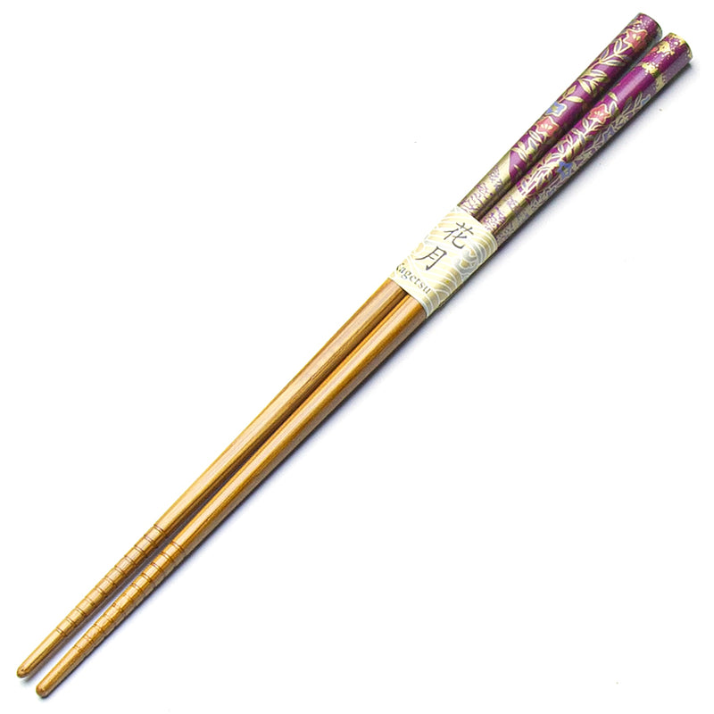 Floral Wooden Chopstick Set, 5 Pairs