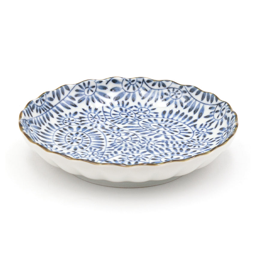 6.5" Round Ceramic Plate, Blue