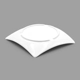 6.5" Square Ceramic Plate, White