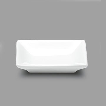 3.75" x 2.5" Rectangular Plate, White