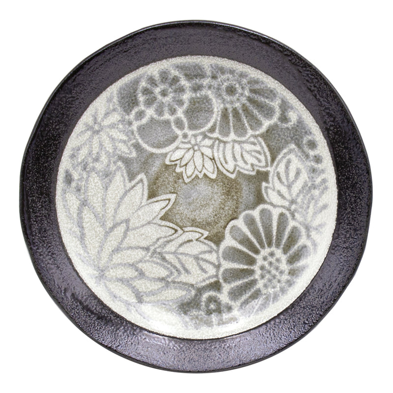 EH210-J floral plate, overhead view of the full pattern