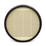 8.65" Round ABS Resin Soba Plate with Mat, Black, Yellow