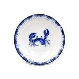 3.5" Ceramic Plate, Blue — Seafood Assortment Design
