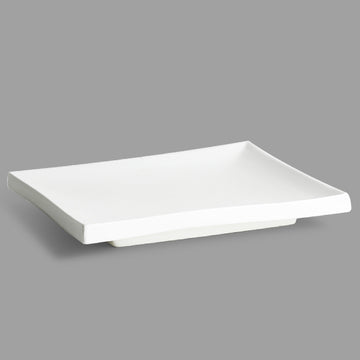 10-1/2" Square Porcelain Plate, White