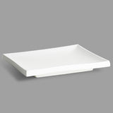 10-1/2" Square Porcelain Plate, White