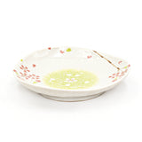 4.75" Oval Ceramic Plate, Beige, Pink — Sakura Design