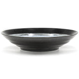 9" Ceramic Deep Plate, Black, White, Gray