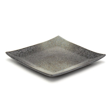 7" Square Ceramic Plate, Brown