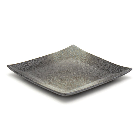 7" Square Ceramic Plate, Brown