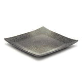 7" Square Ceramic Plate, Brown