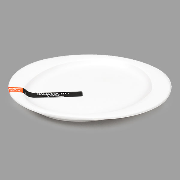6" Round Porcelain Plate, White