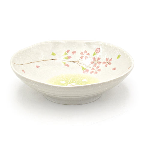6.65" Ceramic Deep Plate, Beige, Pink — Sakura Design