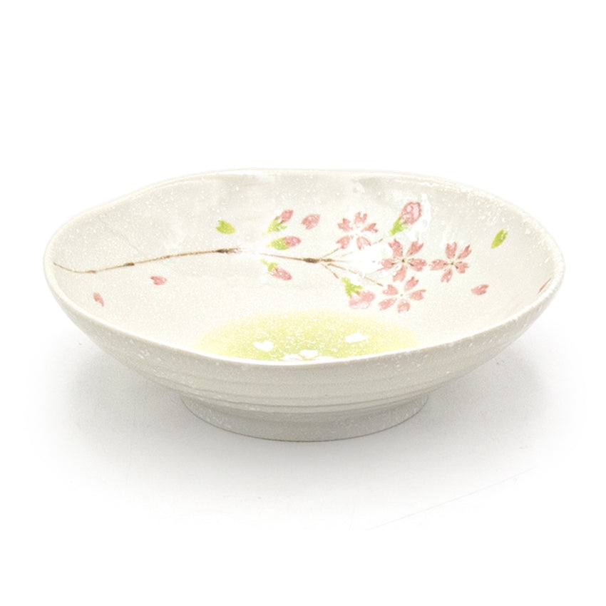 6.65" Ceramic Deep Plate, Beige, Pink — Sakura Design