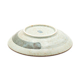 9" Round Ceramic Plate, Gray — Plum Blossom Design